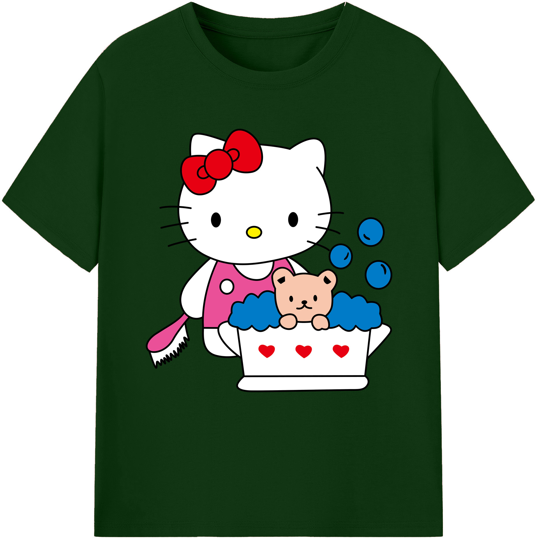 （画像用） Hello Kitty ハローキティ 綿100％半袖Tシャツ（フロントプリント）
